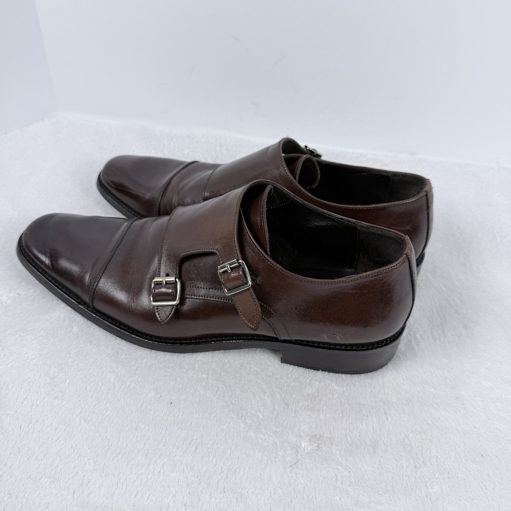To Boot New York Adam Derrick Brown Leather Double Monk Strap Shoes Men's 9.5 - Picture 3 of 9